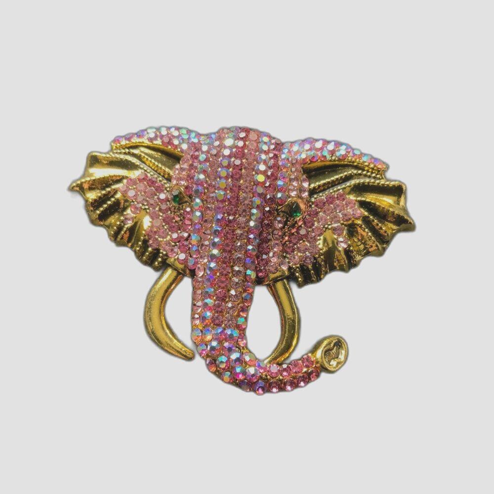 Rhinestone Elephant Brooch / Pendant